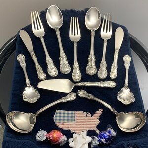 Towle Silver Plated Flatware Set with Ornate Design RARE 12 Pieces